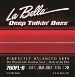 La Bella 760FL-B Deep Talkin' 5 String Bass Strings Flat Wound Light Front View